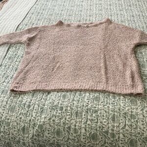 Pink popcorn sweater
